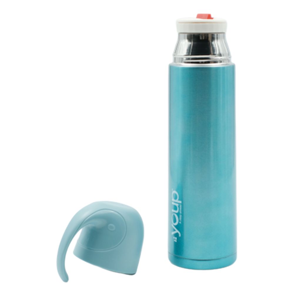 Youp Thermosteel Insulated Blue Color Water Bottle With Handle Containing Cup Cap Yp512 - 500 Ml