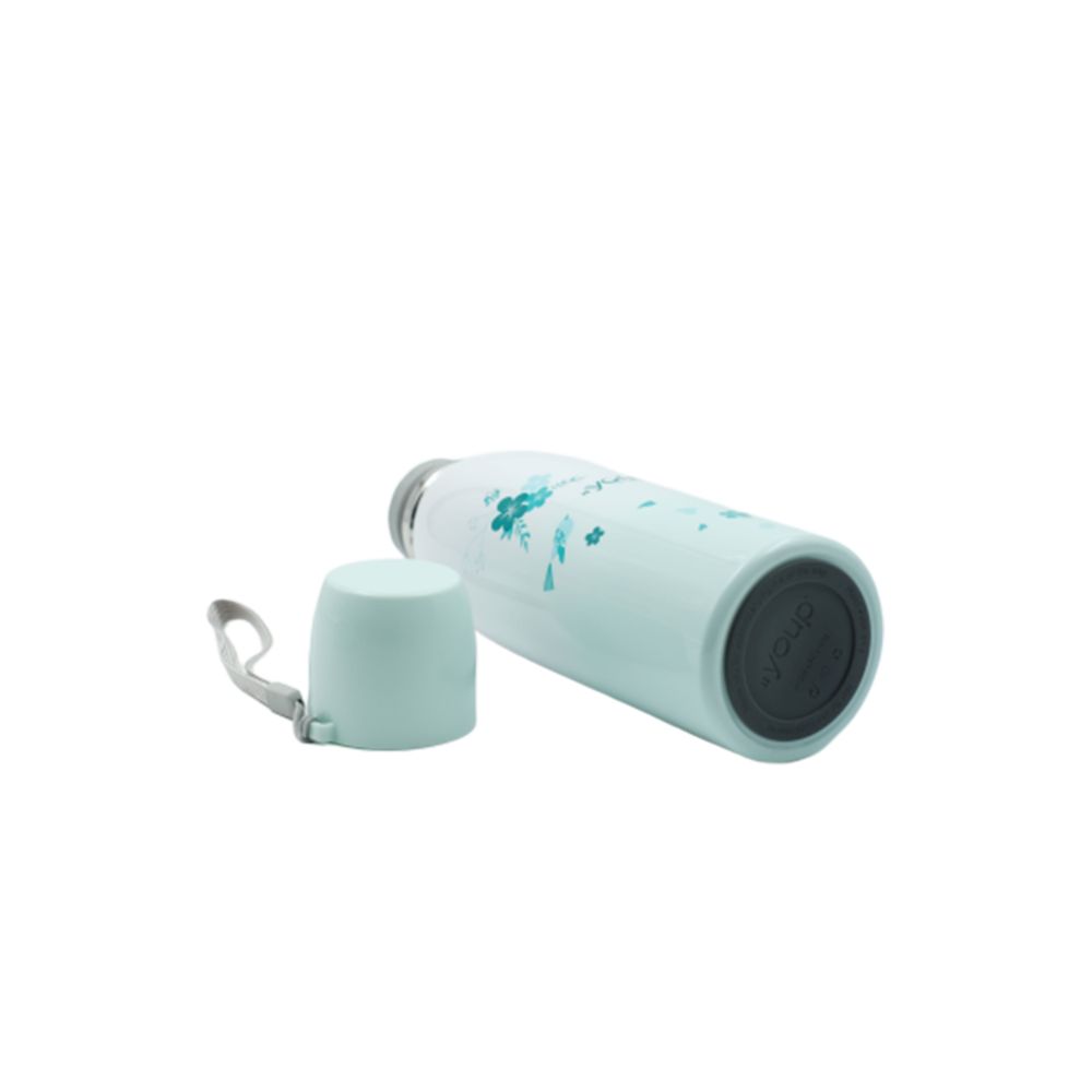 Youp Thermosteel Insulated Sea Green Color Water Bottle With Cup Cap Yp513 - 500 Ml