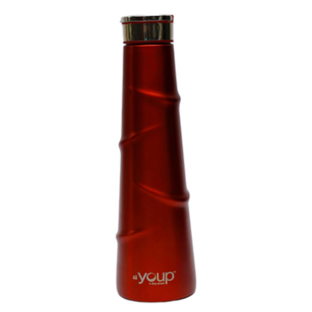 Youp Thermosteel Insualted Metallic Red Color Water Bottle Yp518 - 500 Ml