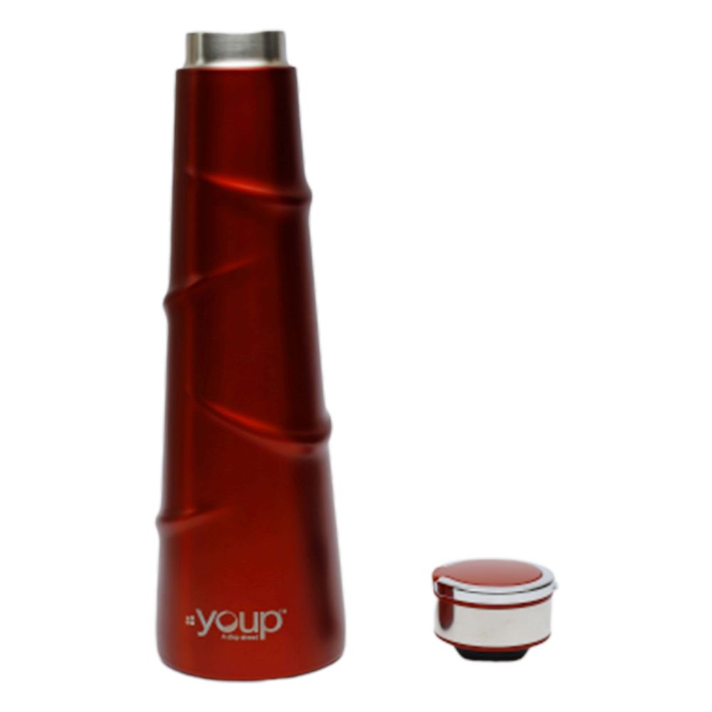 Youp Thermosteel Insualted Metallic Red Color Water Bottle Yp518 - 500 Ml