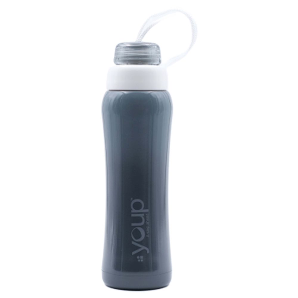 Youp Thermosteel Insulated Grey Color Water Bottle Shadow - 500 Ml