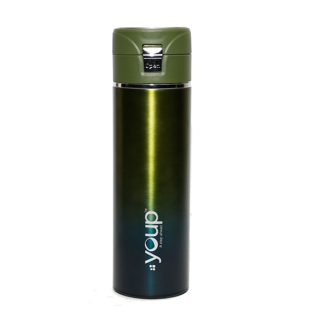 Youp Thermosteel Insulated Metallic Green Color Bottle Miracle - 500 Ml