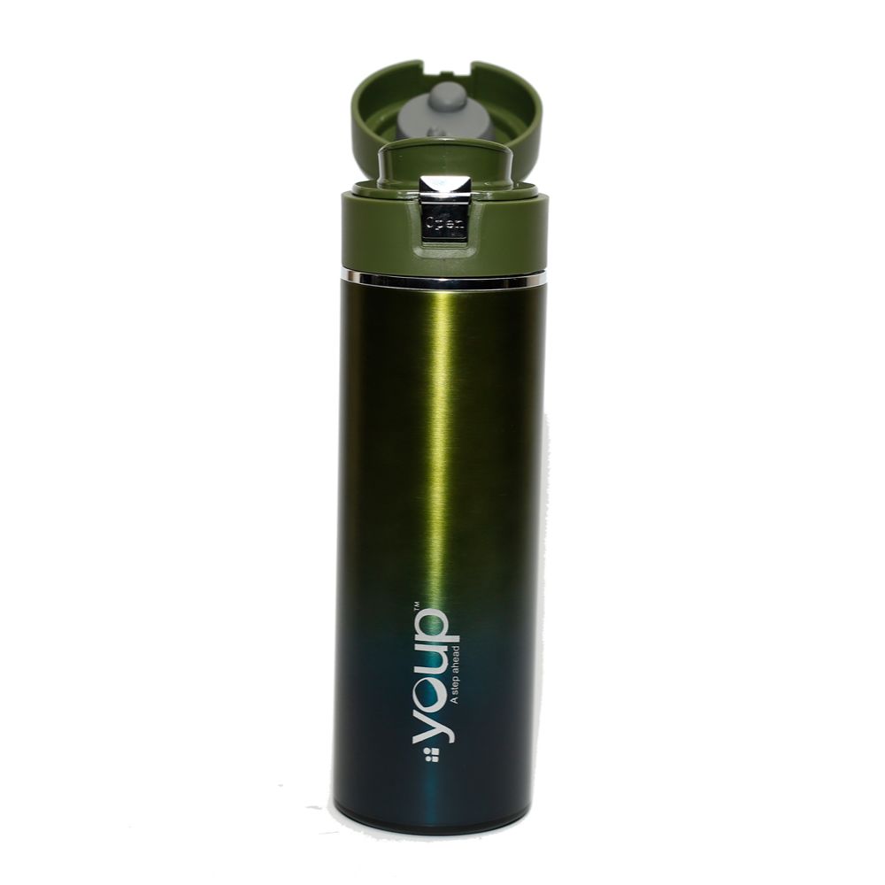 Youp Thermosteel Insulated Metallic Green Color Bottle Miracle - 500 Ml