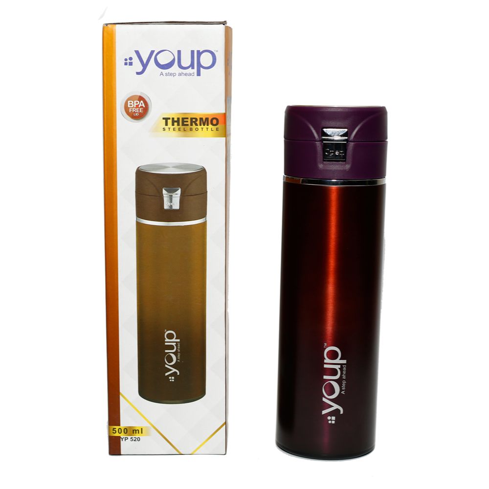 Youp Thermosteel Insulated Wine Color Bottle Miracle - 500 Ml