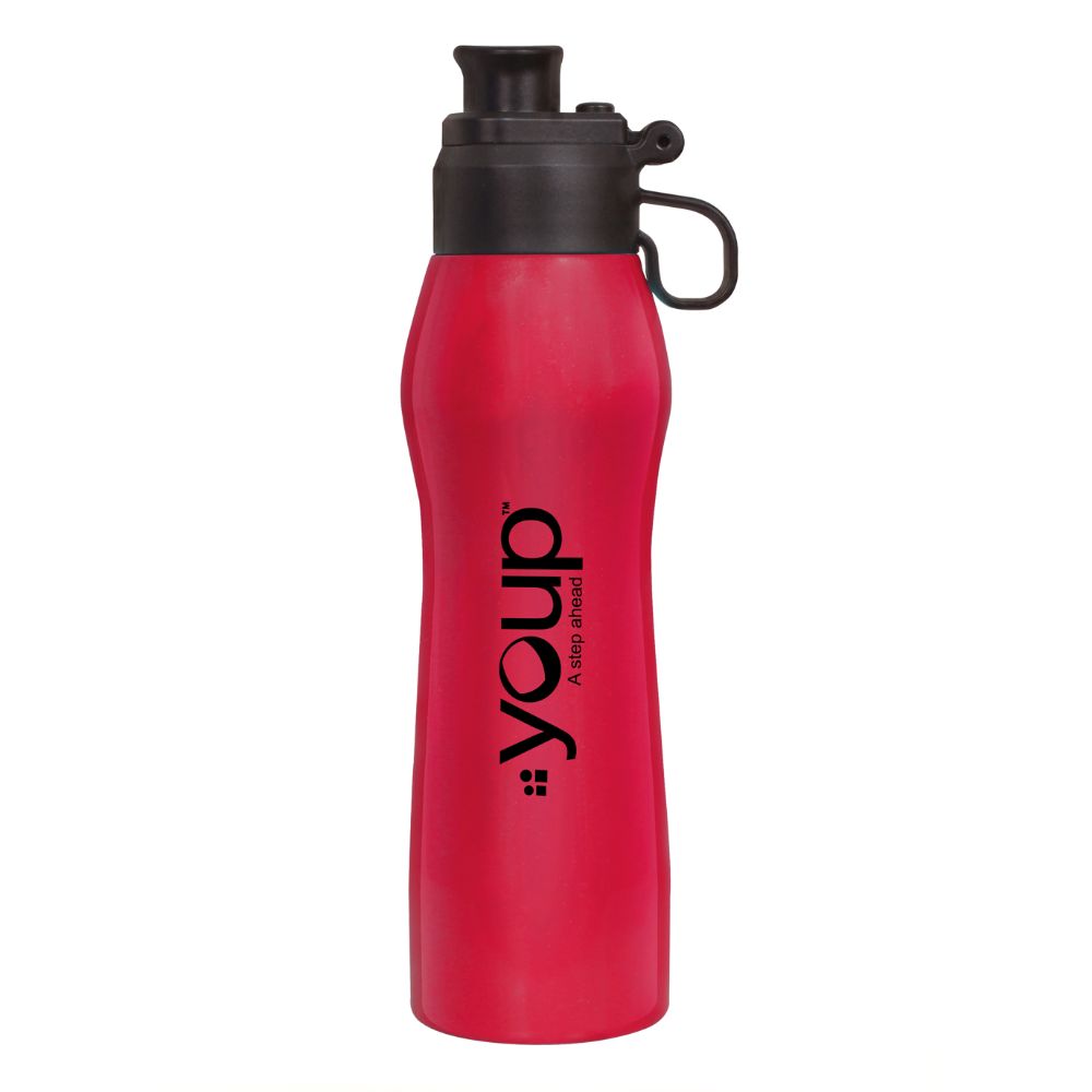 Youp Thermosteel Insulated Red Color Water Bottle Maisy - 600 Ml