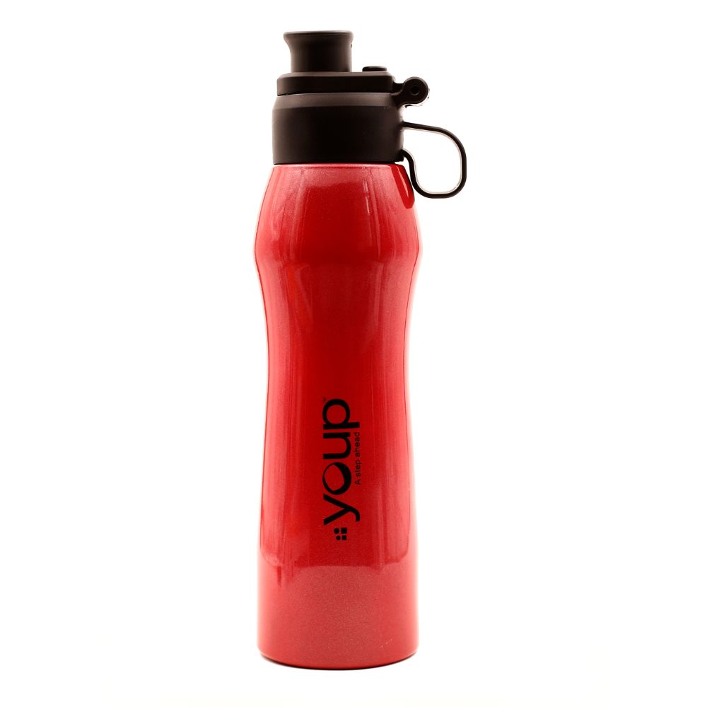 Youp Thermosteel Insulated Red Color Water Bottle Maisy - 600 Ml