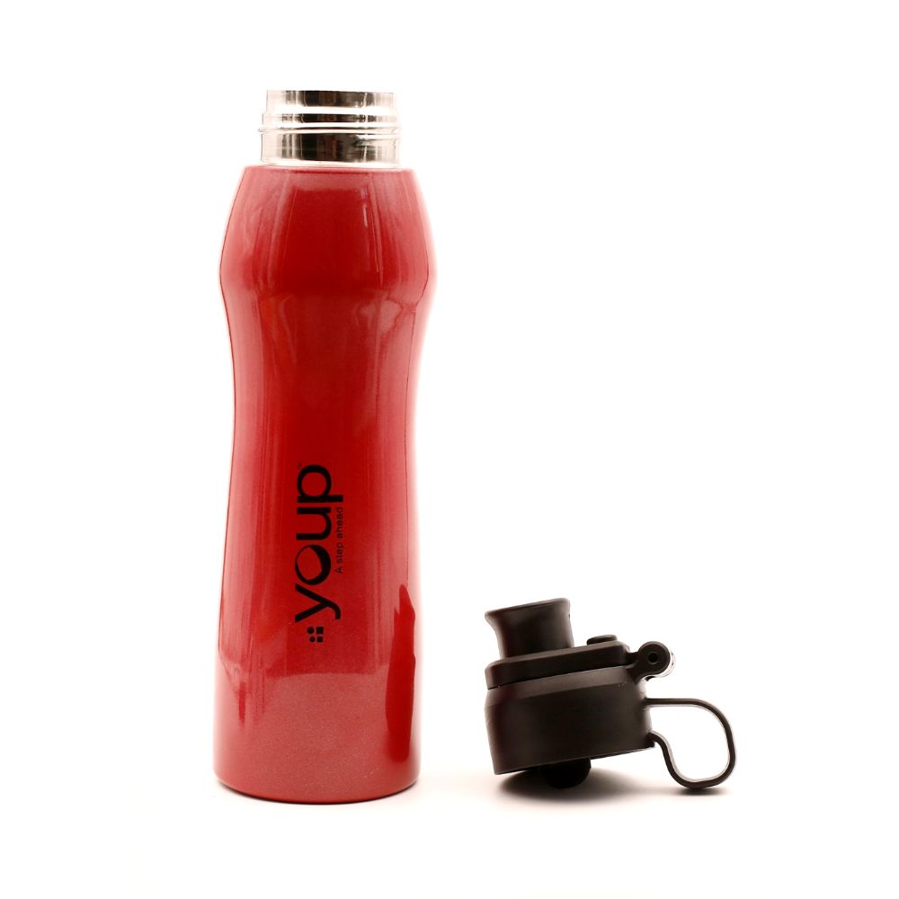 Youp Thermosteel Insulated Red Color Water Bottle Maisy - 600 Ml