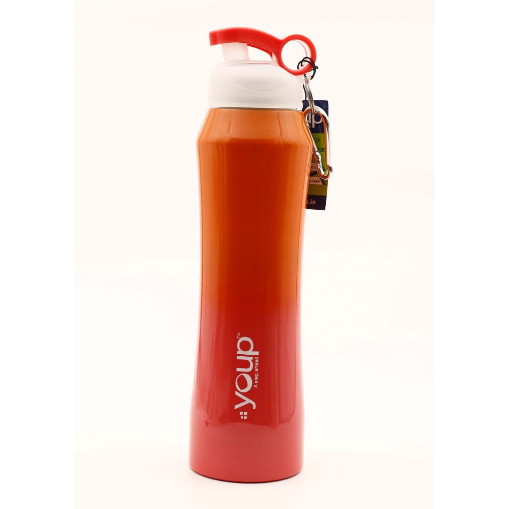 Youp Thermosteel Orange And Red Color Water Bottle Passion701 - 700 Ml