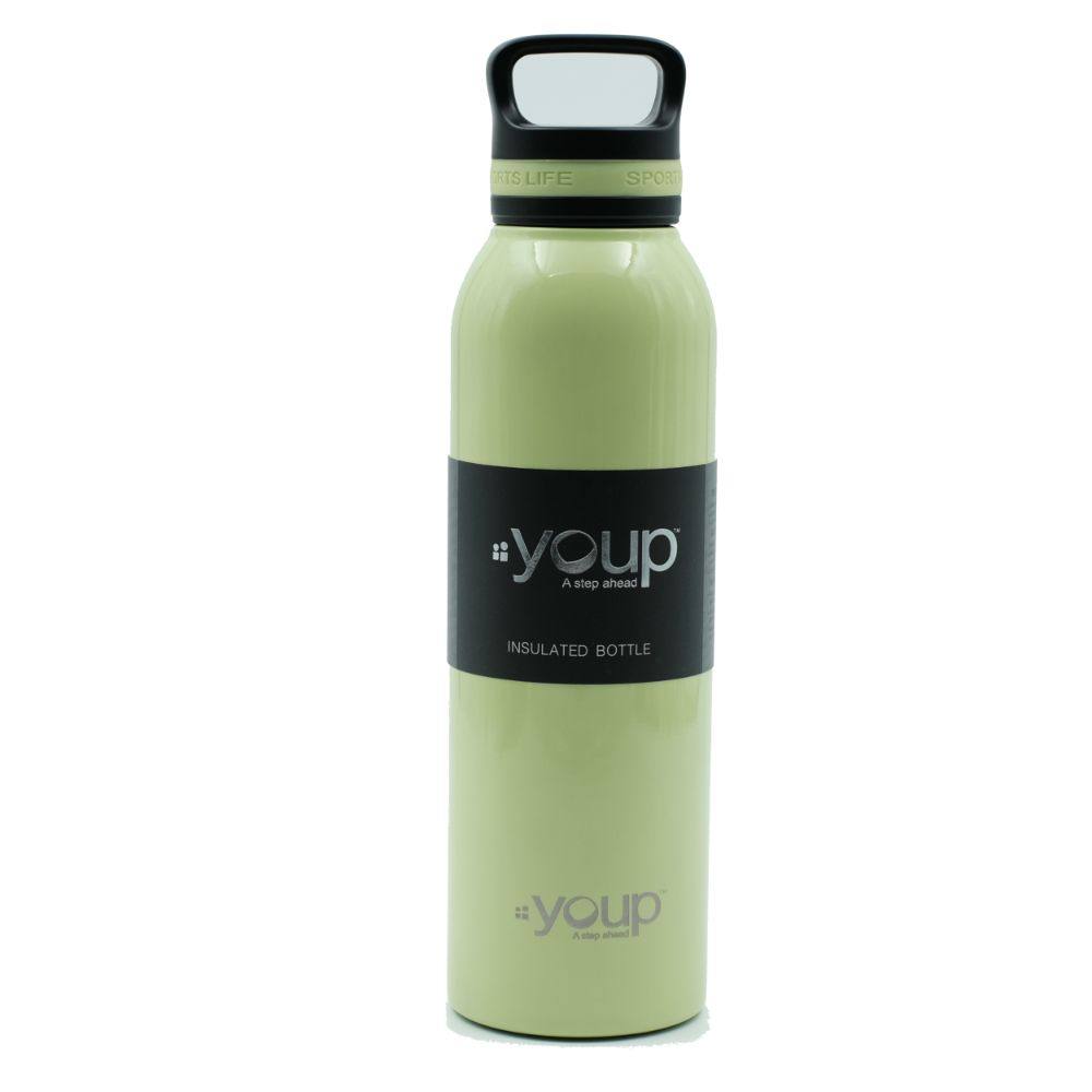 Youp Thermosteel Lime Green Color Water Bottle With Top Handle Yp751 - 750 Ml