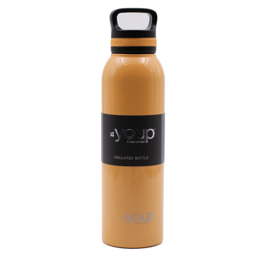 Youp Thermosteel Yellow Color Water Bottle With Top Handle Yp751 - 750 Ml