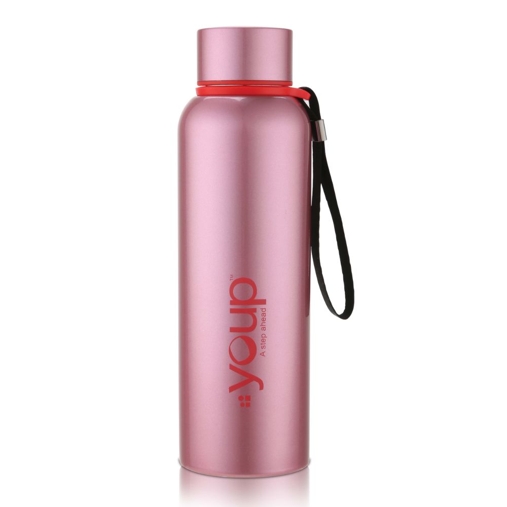 Youp Thermosteel Pink Color Water Bottle Drew - 750 Ml