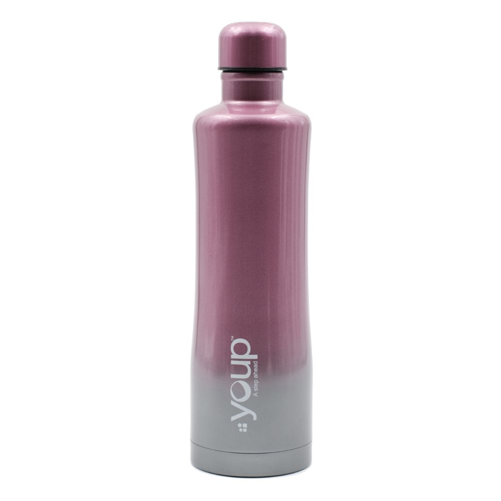 Youp Thermosteel Pink And Grey Color Water Bottle Yp754 - 750 Ml