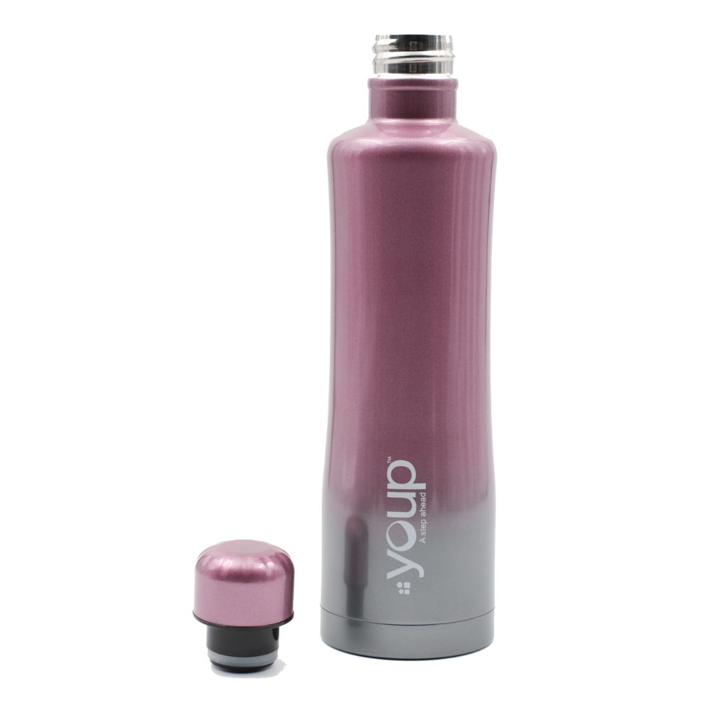 Youp Thermosteel Pink And Grey Color Water Bottle Yp754 - 750 Ml