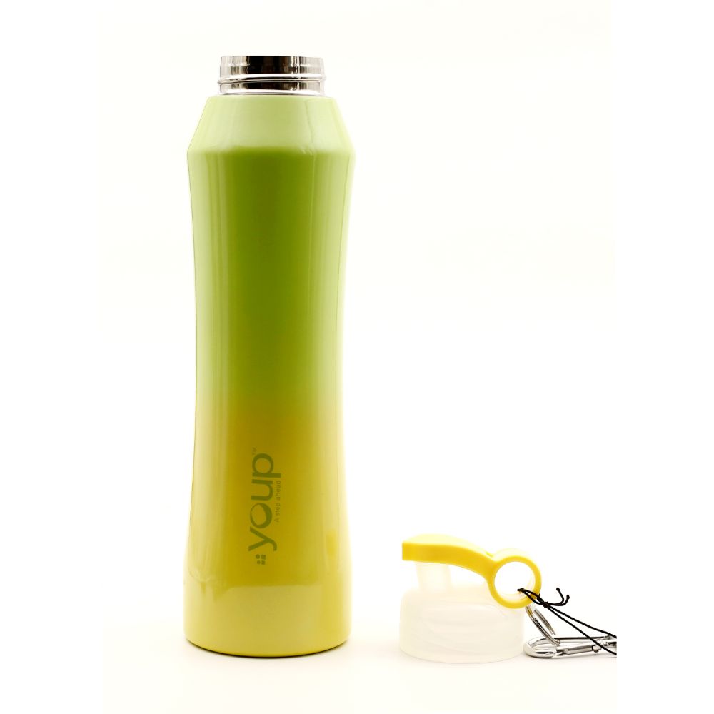 Youp Thermosteel Green And Yellow Color Water Bottle Passion901 - 900 Ml