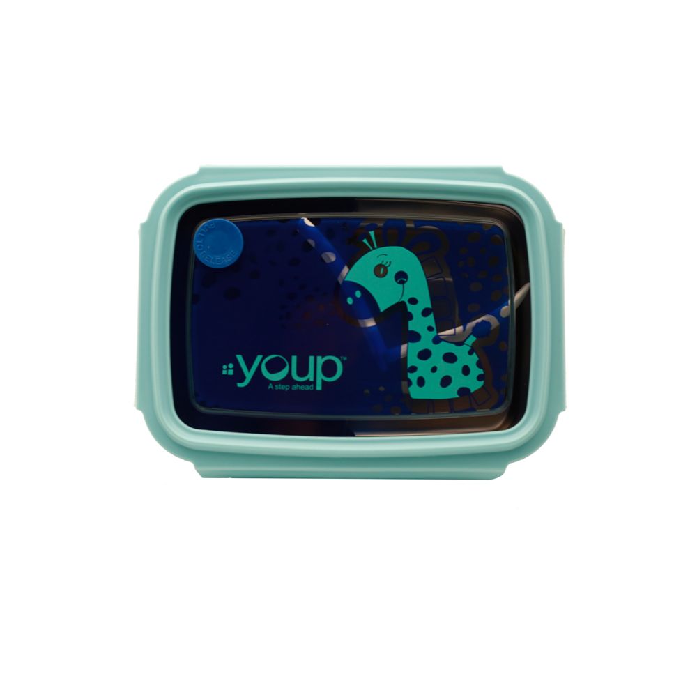 Youp Stainless Steel Blue Color Kids Lunch Box Ypl8001 - 800 Ml