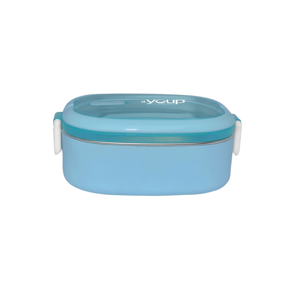 Youp Stainless Steel Blue Color Lunch Box Ypl8009 - 650 Ml