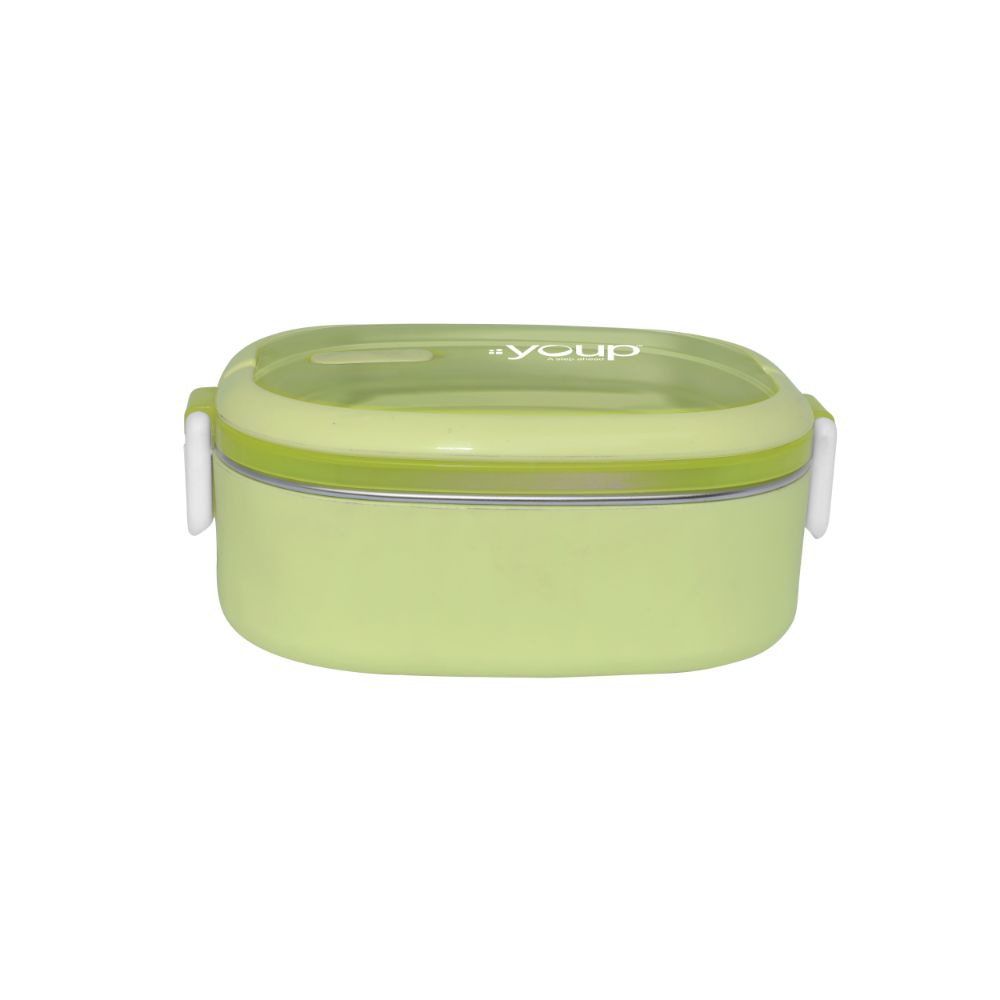 Youp Stainless Steel Green Color Lunch Box Ypl8009 - 650 Ml