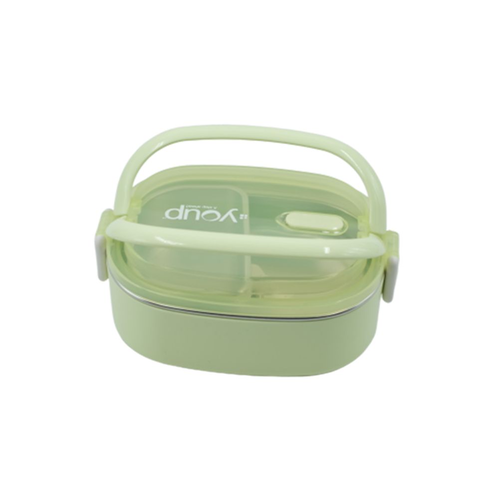 Youp Stainless Steel Green Color Lunch Box Ypl8009 - 650 Ml