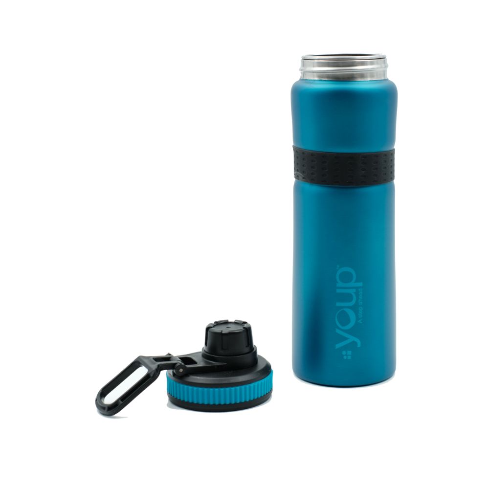 Youp Stainless Steel Blue Color Sports Series Sipper Bottle Fiesta - 750 Ml