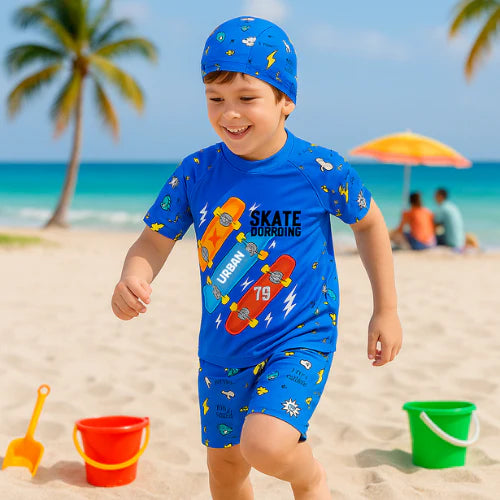 2pcs Swim Set with cap - Boys