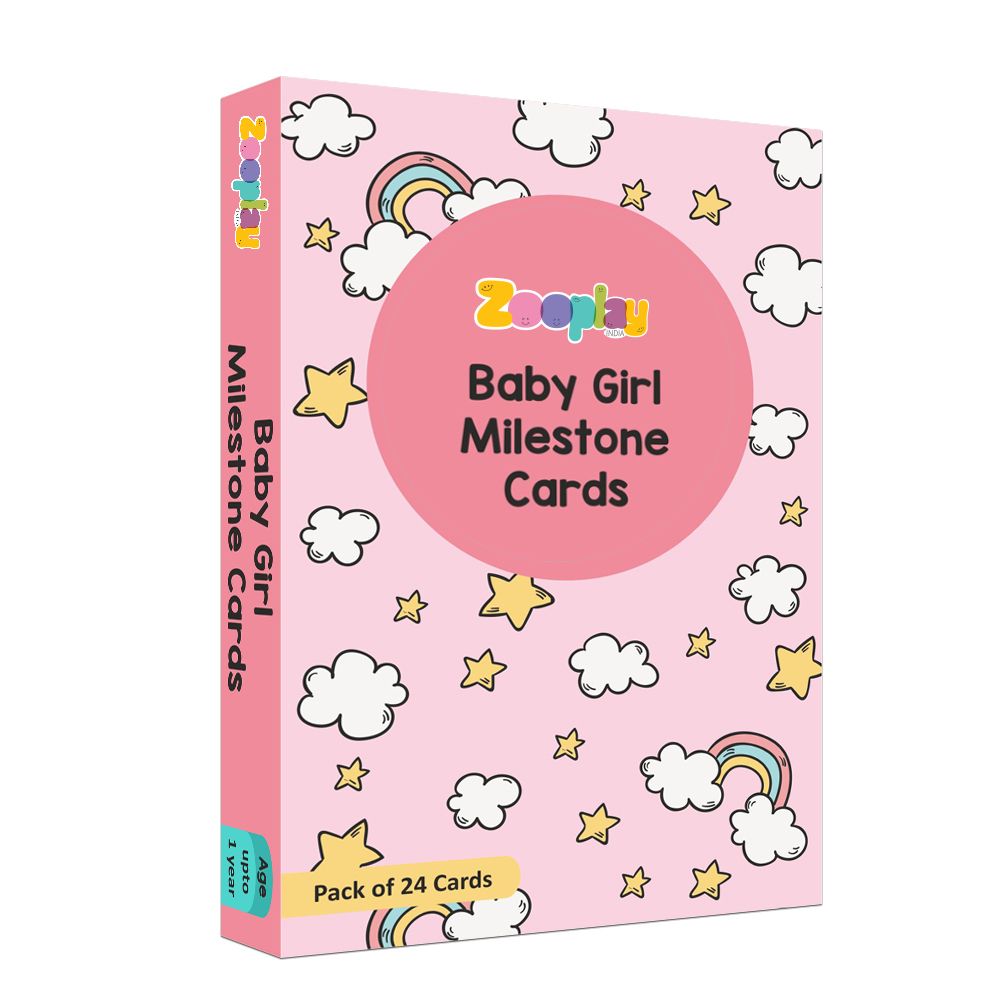 Baby Girl Milestone Cards- Pack Of 24