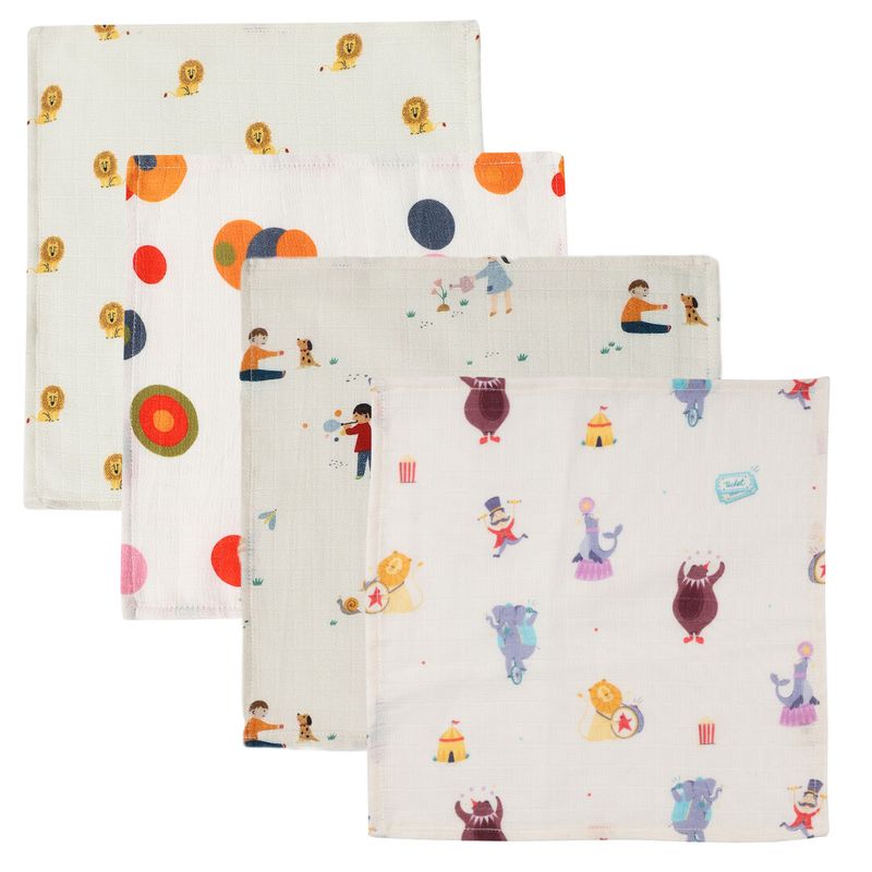 Organic Muslin Face Napkin-Pack of 4