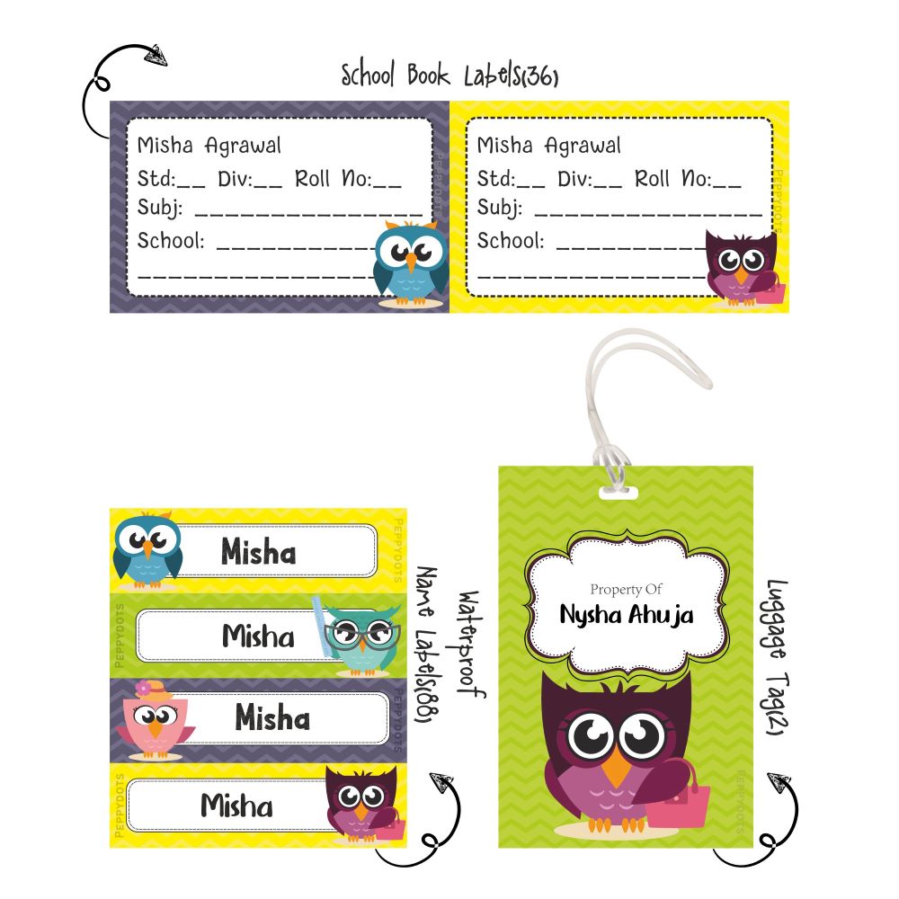 Back To School Combo -  Zig Zag Owl