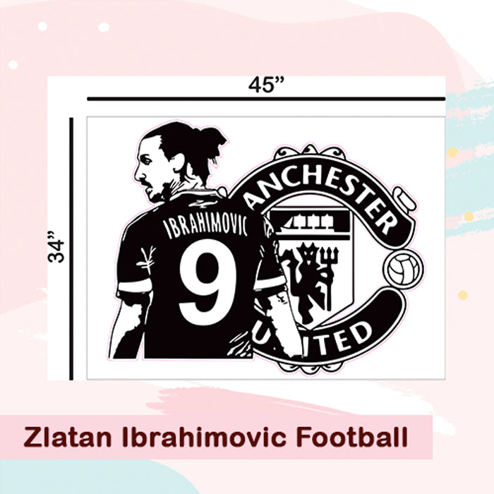 Zlatan Ibrahimovic Football Wall Sticker For Kids Room