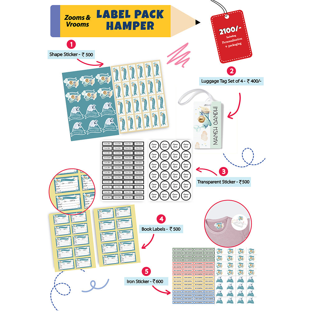 Label Pack Hamper- Boys - Zooms & Vrooms