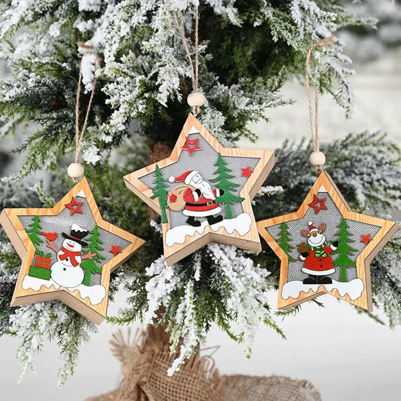 Shimmer Starry Ornament- Set Of 3