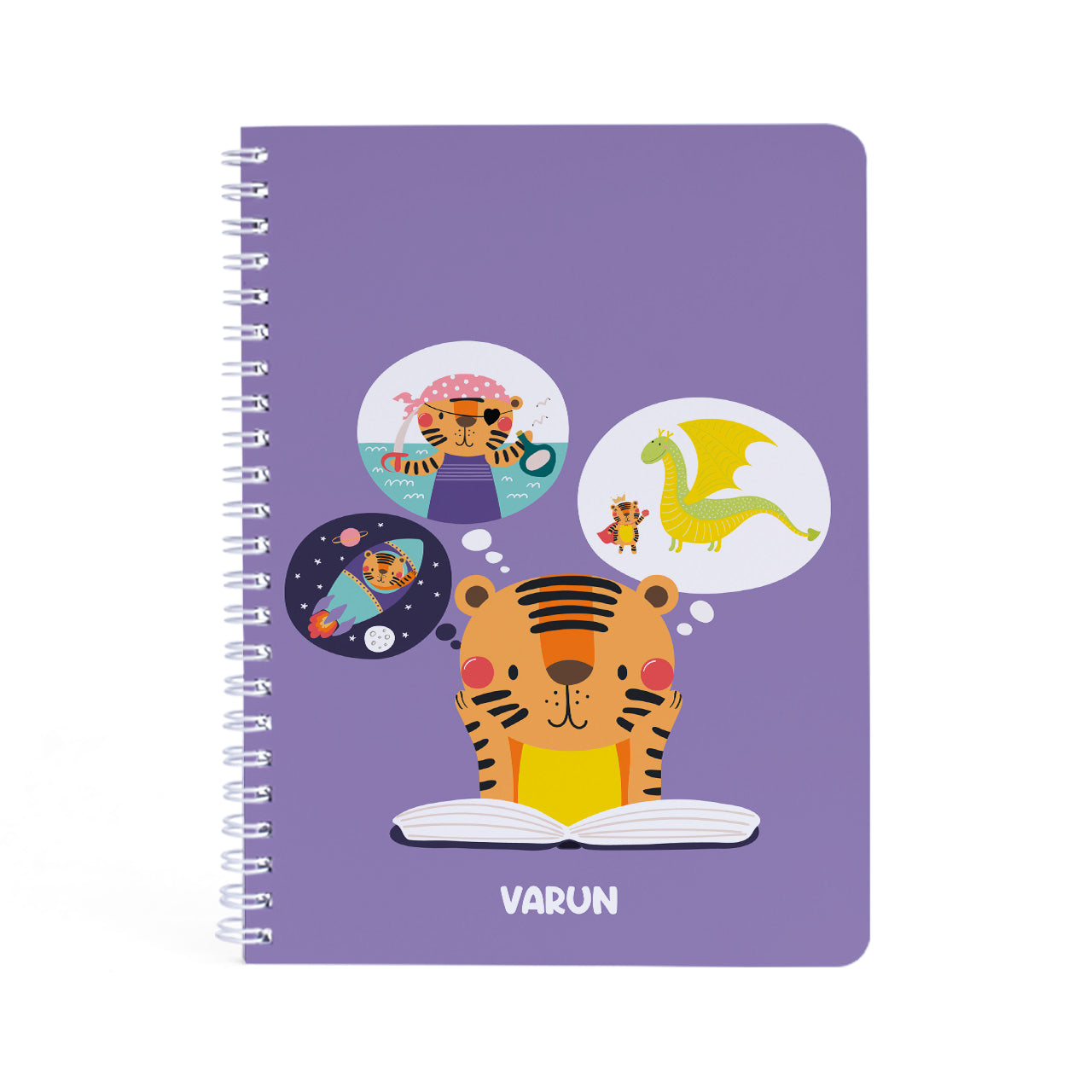 Personalised Spiral Notebook - Animal Library