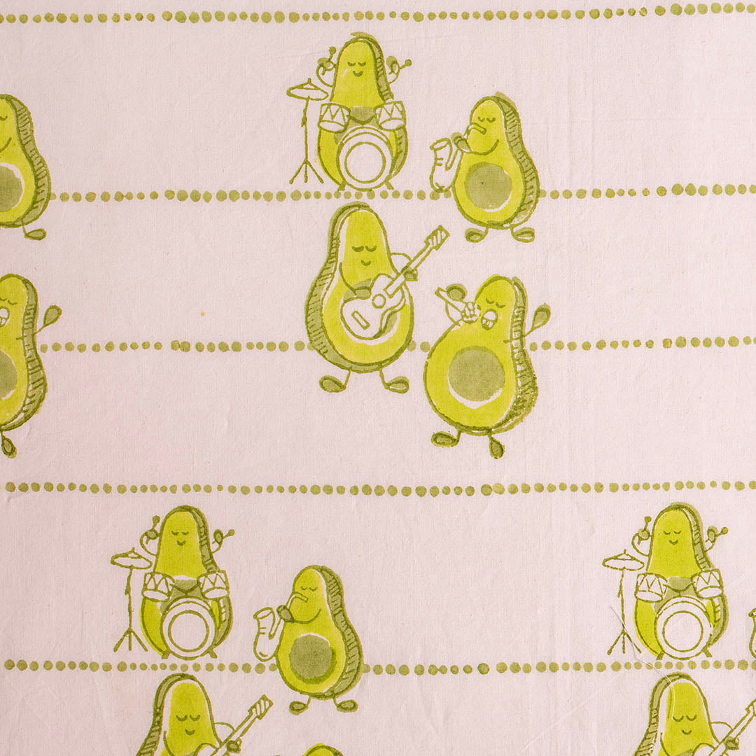 Gudgoodie Kids Flat Bedsheet Set  - 100% Cotton Percale - Single/Double - Avocados Jam