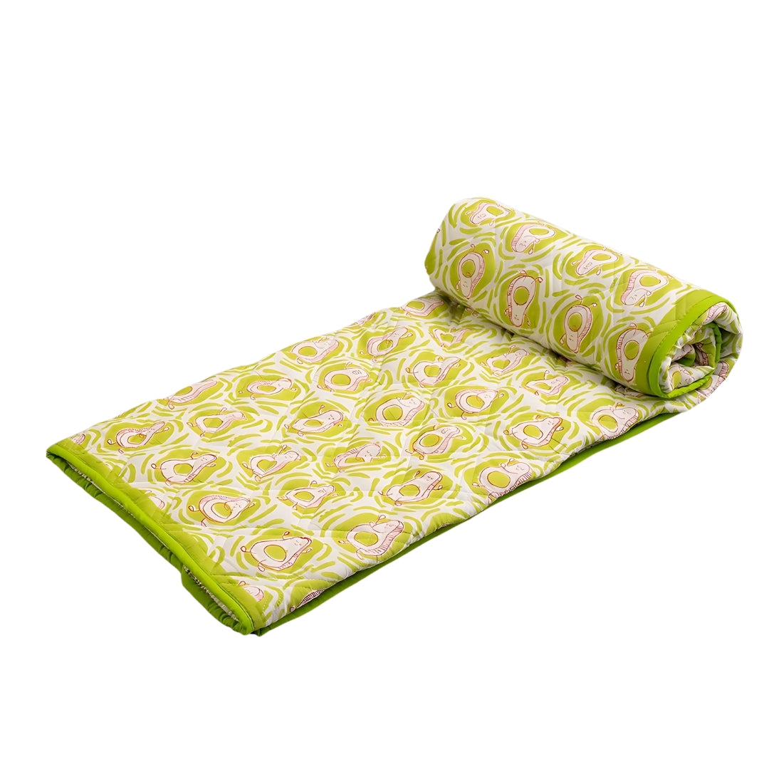 Gudgoodie Cotton Muslin Baby Quilt  - Avocados Jam