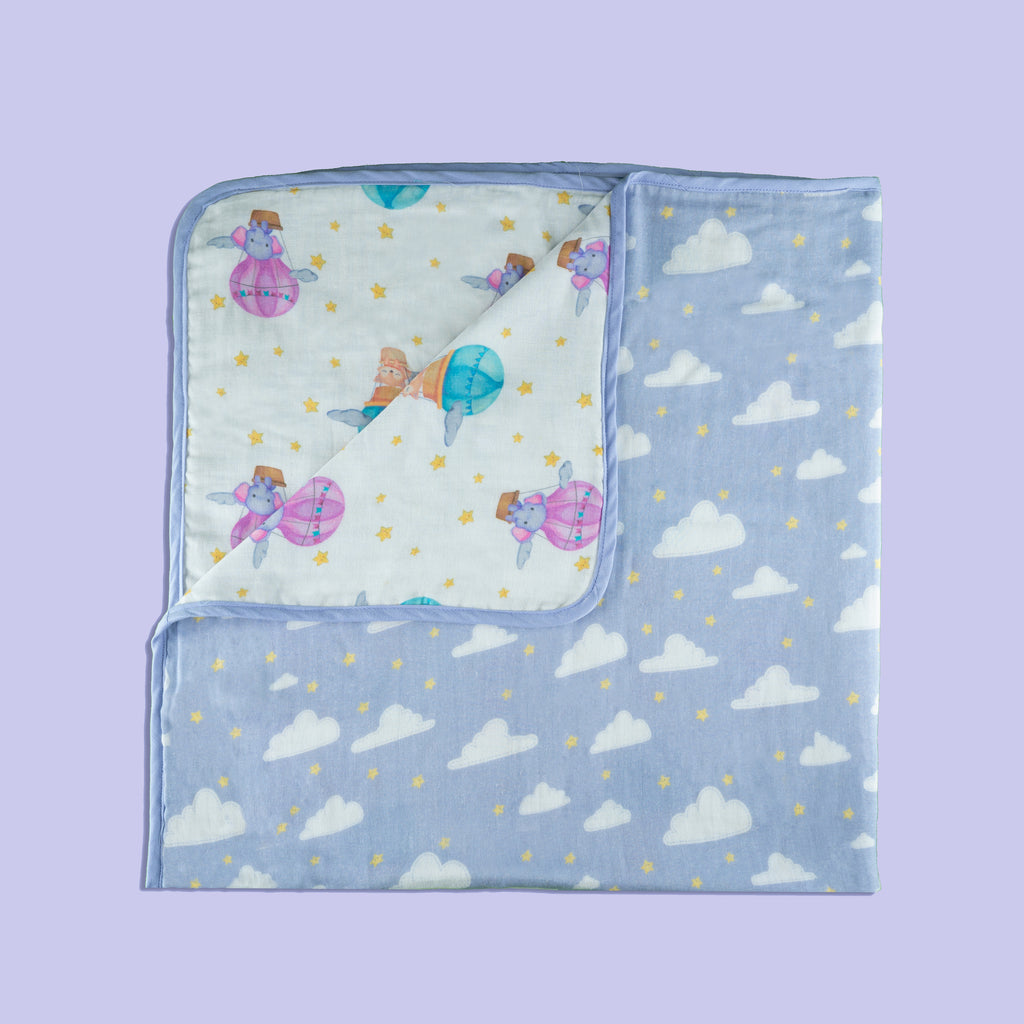 Tiny Snooze Organic Summer Blanket- Sky Is The Limit 0-6 Years