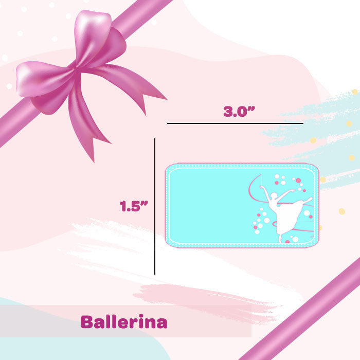 Personalised Gift Sticker - Ballerina - Set of 60