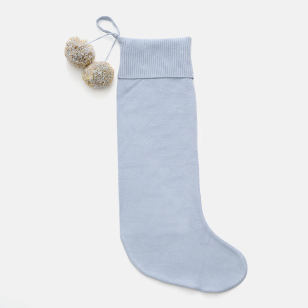Classic Christmas Stocking - Base: Kentucky Blue; Letter: Ivory