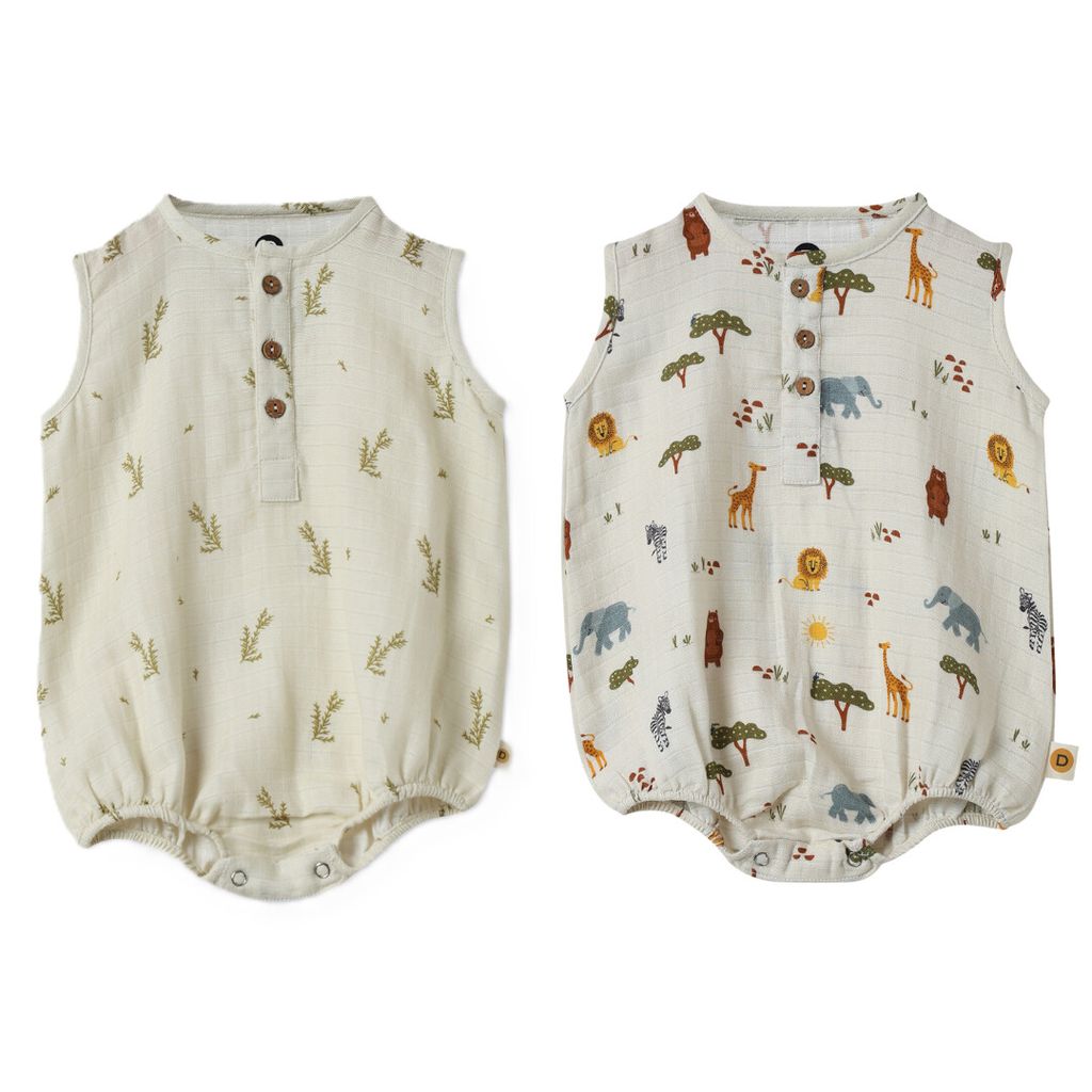 Organic Muslin Romper (Set of 2)