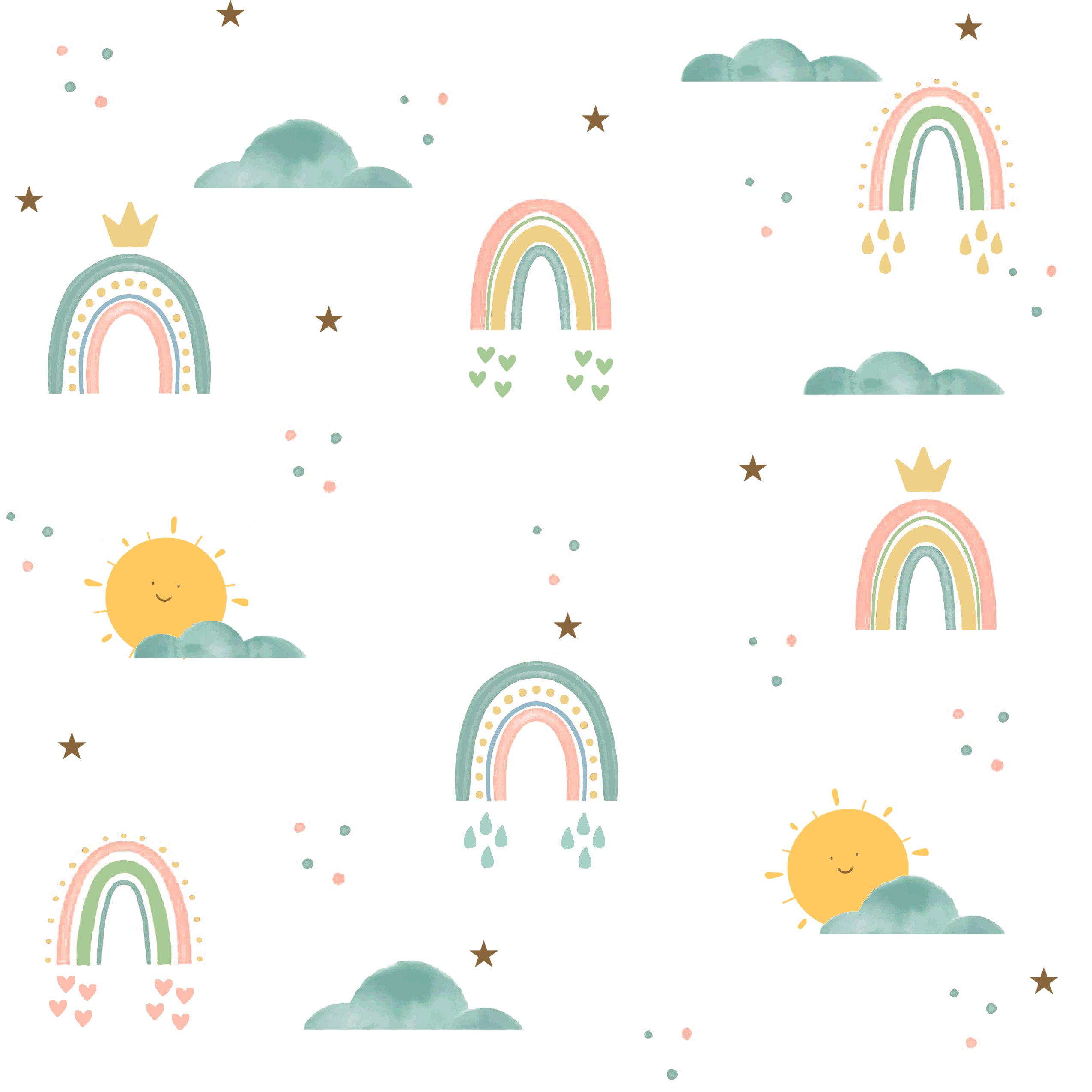 Tiny Snooze- Organic Nightsuit- Colorful Rainbows