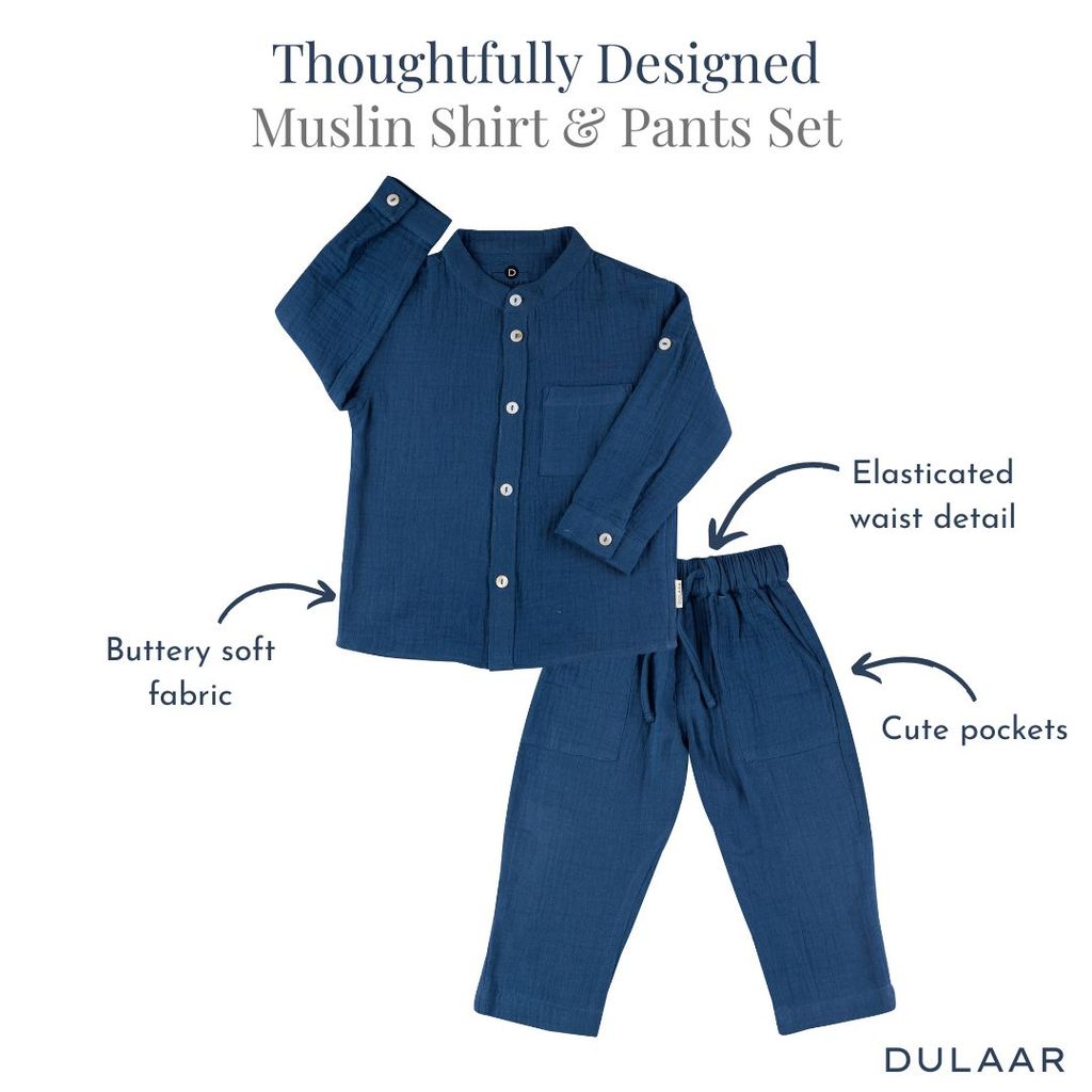 Muslin Shirt & Pants Set