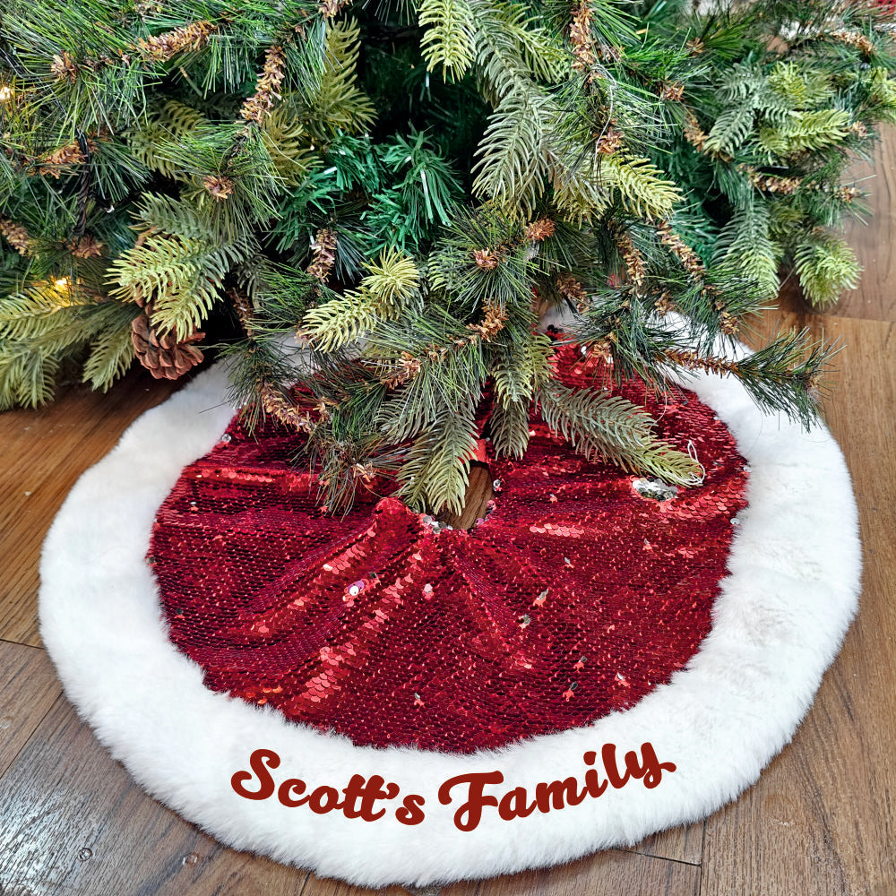 Personalised Mini Sequin Tree Skirts