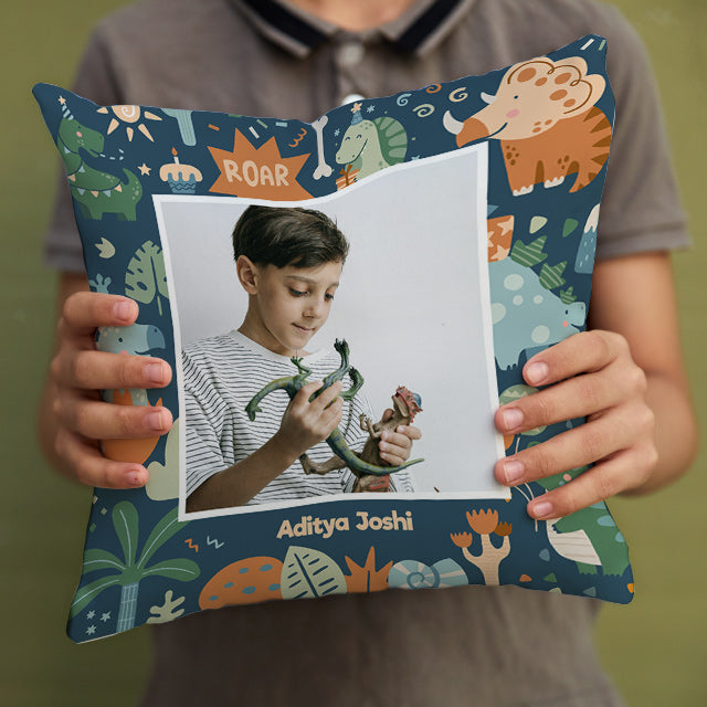 Personalised Photo Cushions - Dino Party