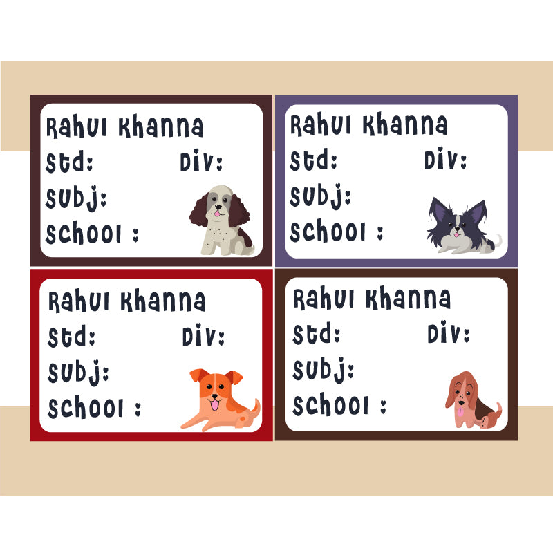 Personalised School Book Labels - Pack of 36