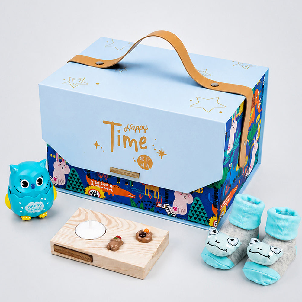Little Surprise Box 22 pcs, Blue Animals Newborn Baby Boy, All Season wear,Gift Hamper set,0-6 months - image 1
