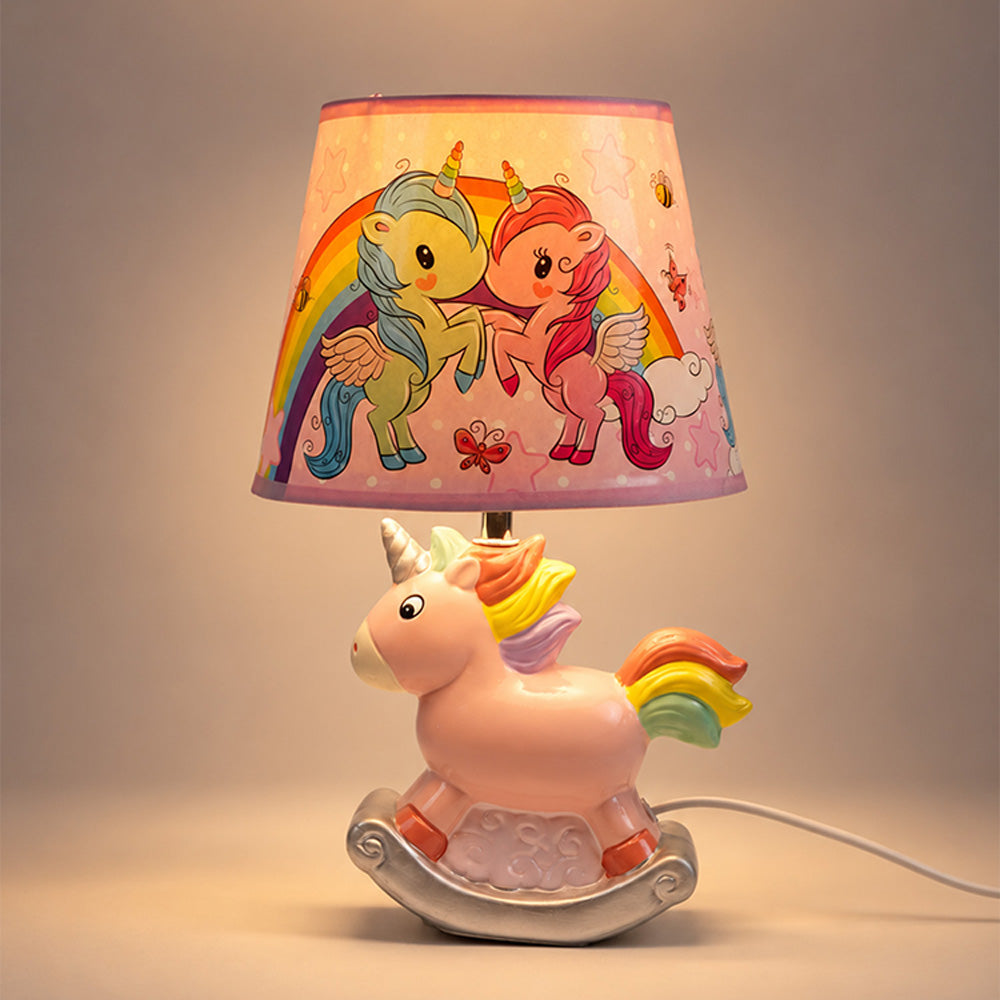 Little Surprise Box, Grey ceramic Dog side Bed Table Lamp, Kids Room Decor