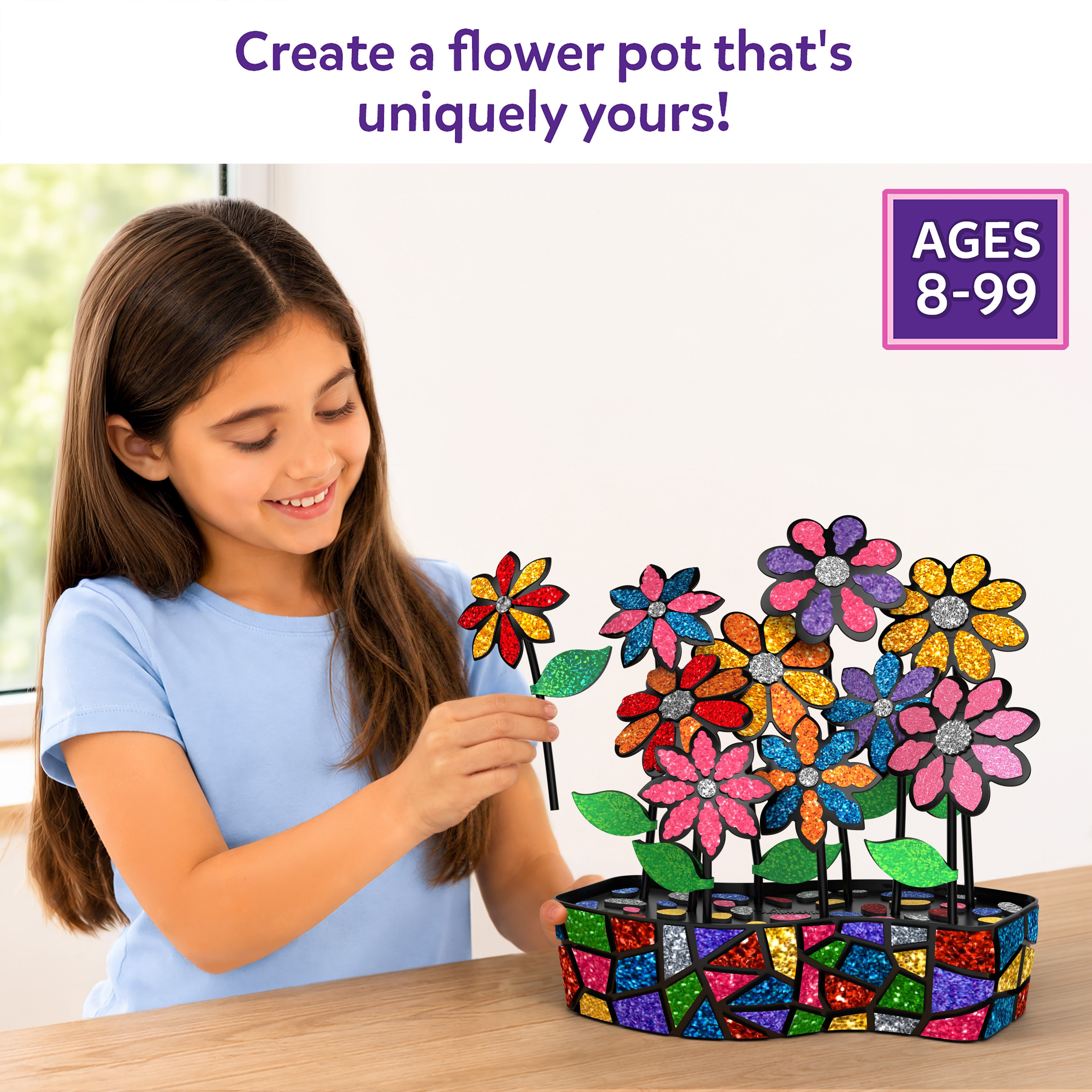 Skillmatics Foil Fun Mosaics – The Flower Pot