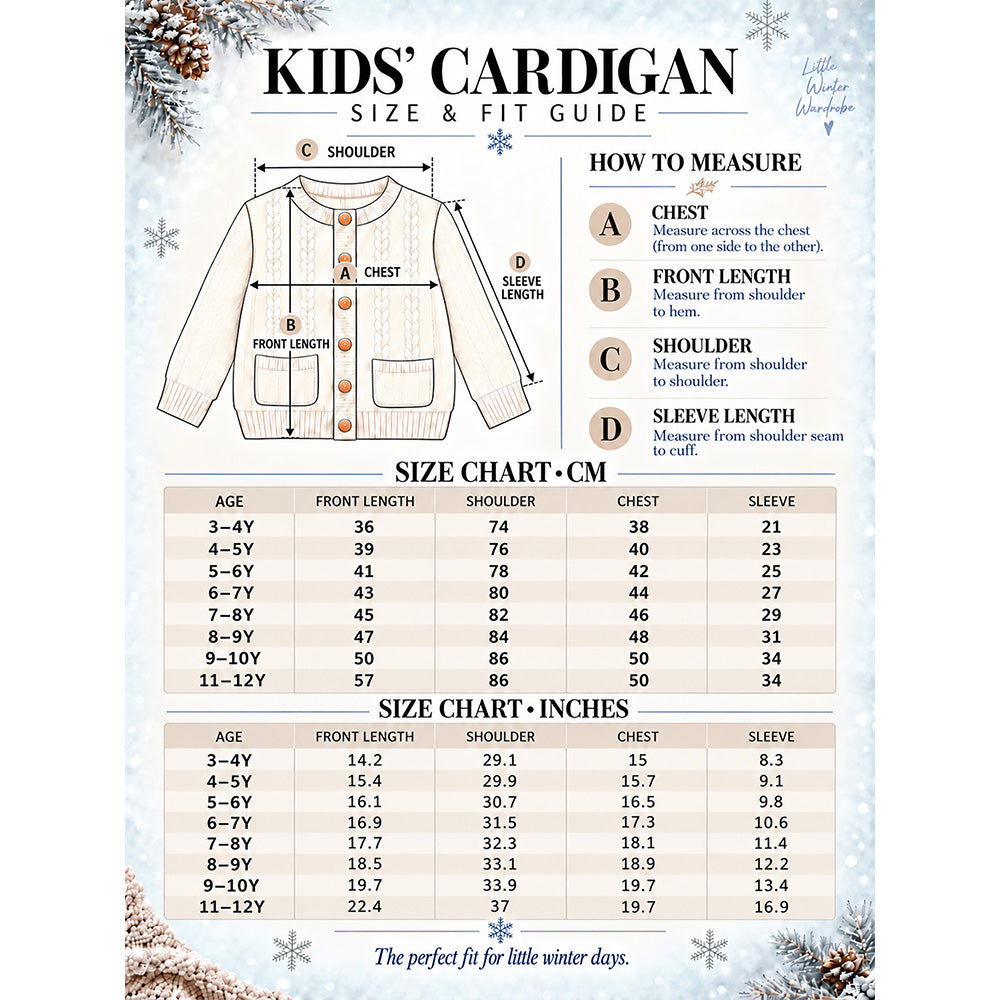 Little Surprise Box, Brown Multi Color Pompom Winter Cardigan Sweater for Kids