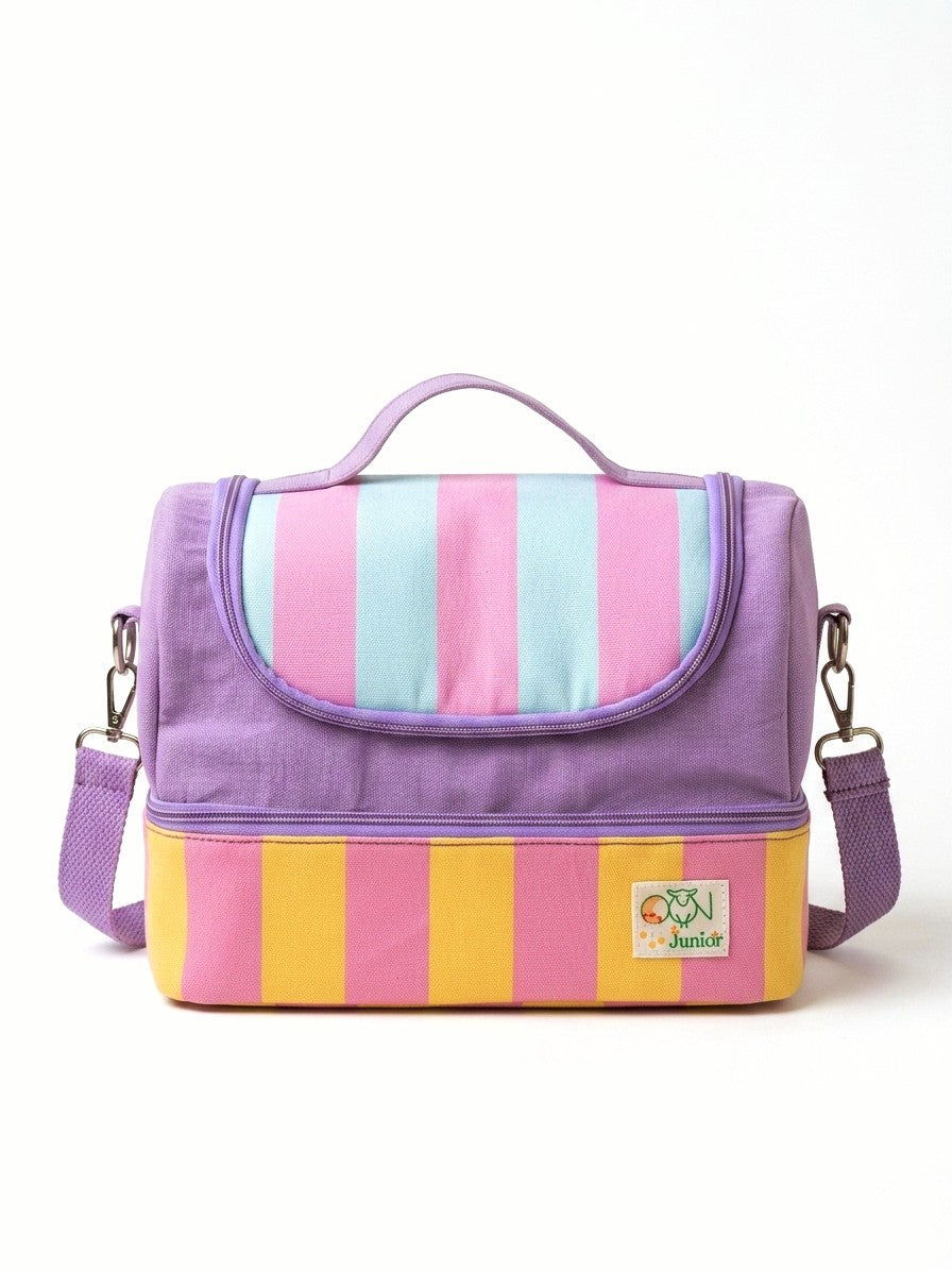 Timeless Stripes Personalized Kids Picnic Tiffin Bag - 1785822538158.png