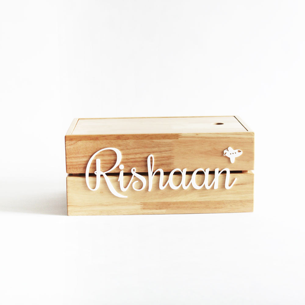 Personalized Wooden Storage Box - Multiple Designs - Name Box - Classic - image 2