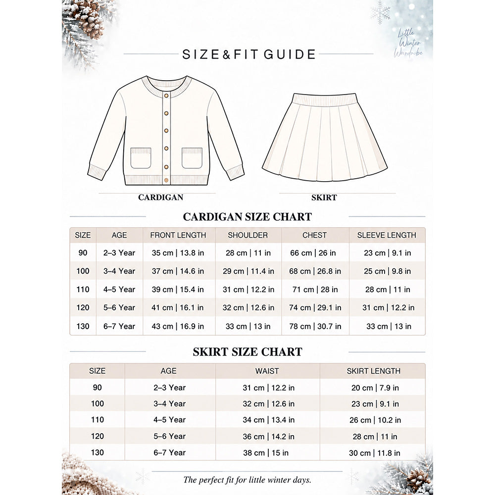 Little Surprise Box, Maroon Heart & Bow Sweater with Fluffy Ruffle Skirt, Winterwear, 2 Pcs Set for Girls
