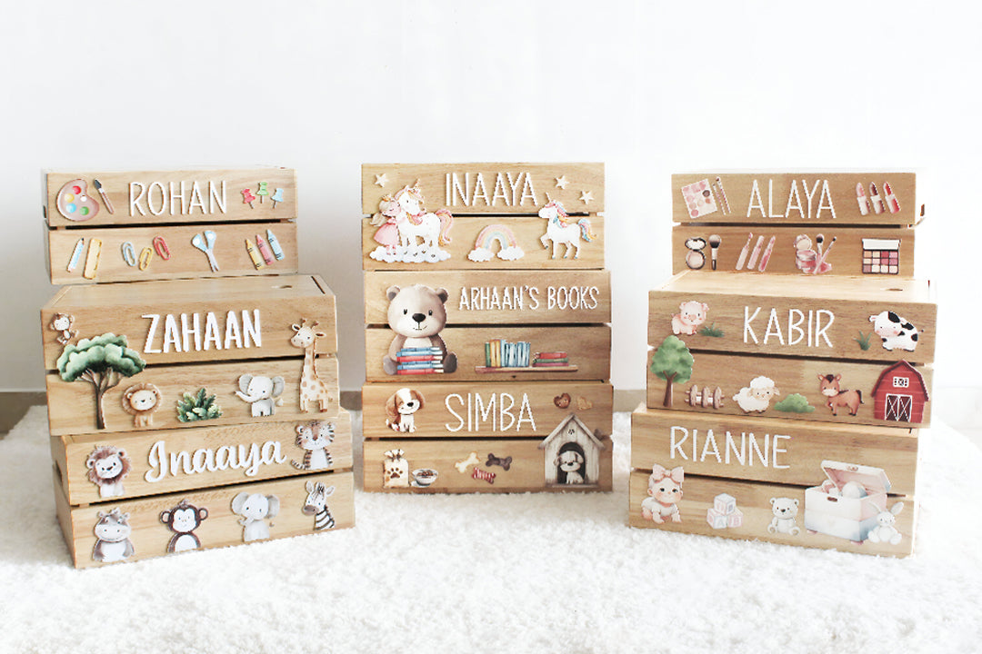 Personalized Wooden Storage Box - Multiple Designs - Sea Creatures Theme - image 4